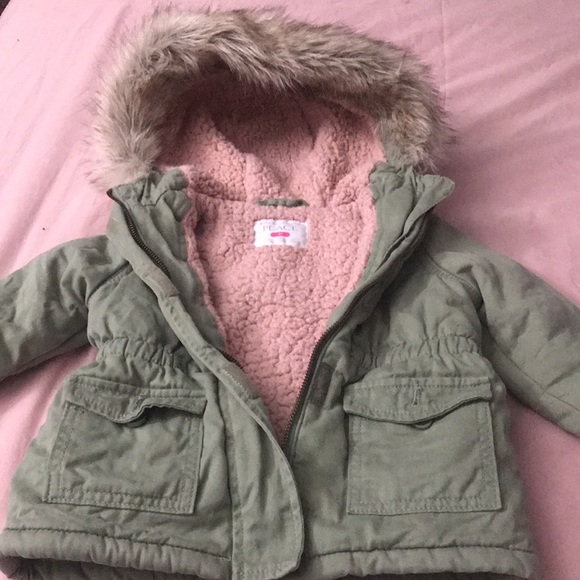 The Childrens Place Zip Front Hooded Parka Coat 2T - Picture 3 of 3